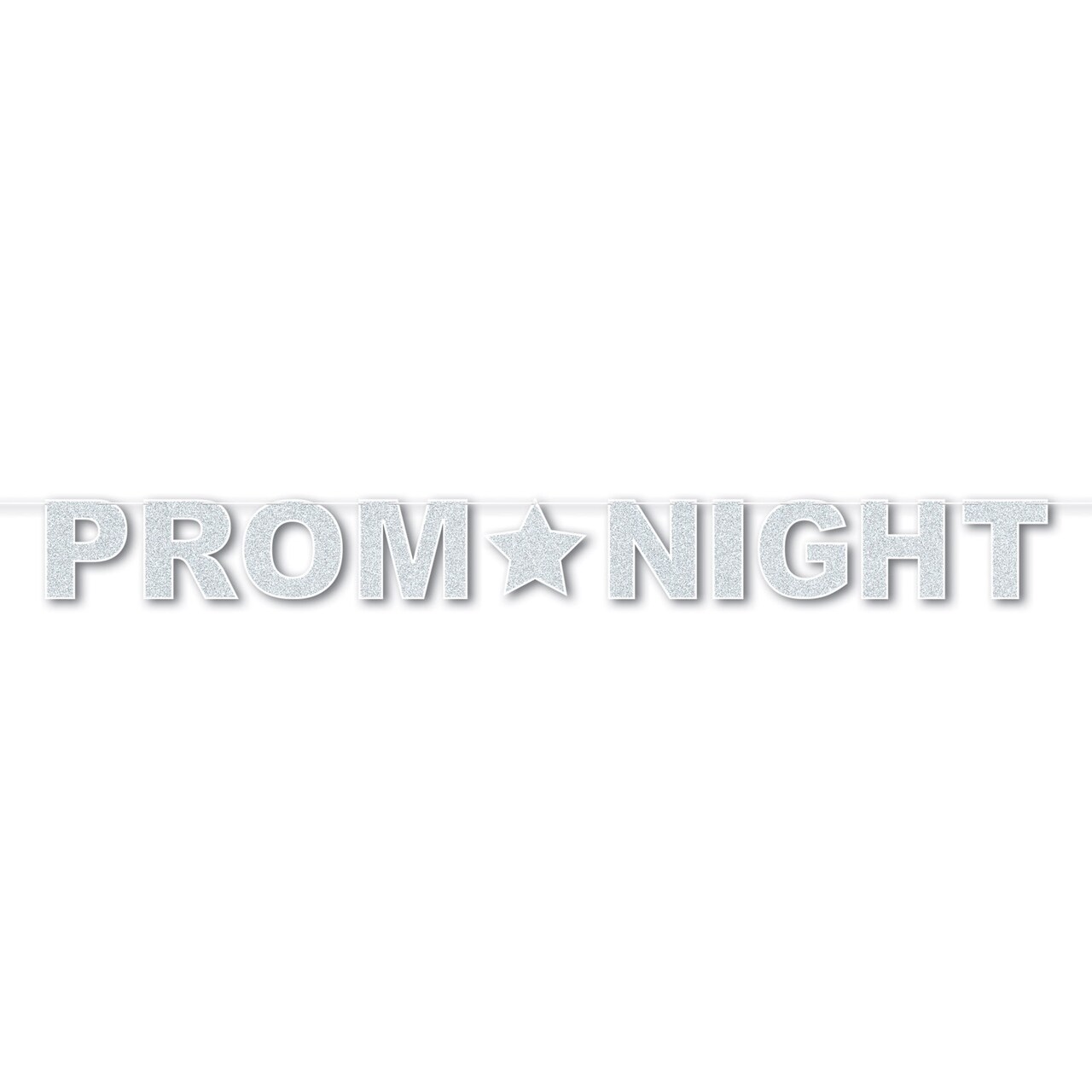 Beistle 8½in. x 8Feet Standard Glittered Prom Night Streamer - 12 Pack